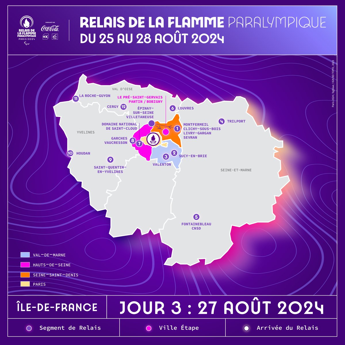 #Paris2024 Le #ValDeMarne brûle aussi... pour la flamme paralympique. 

Ou plutôt LES flammes.