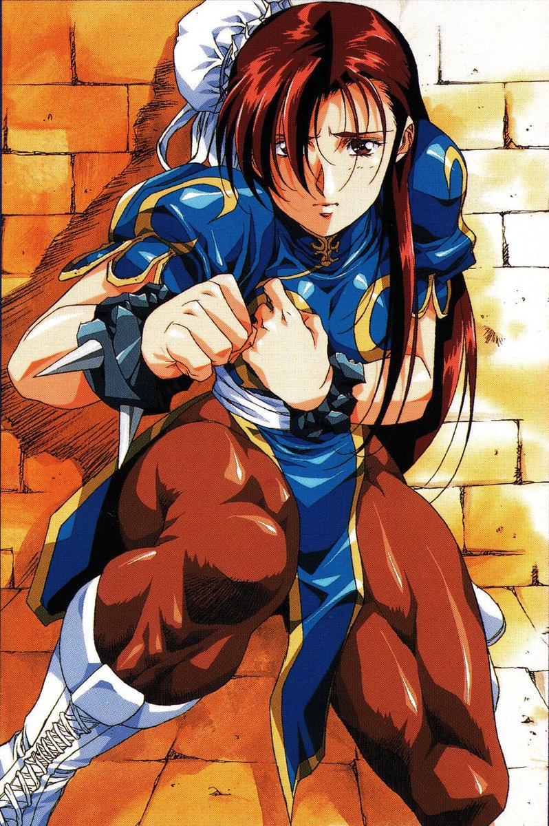 dailychunli's tweet image. Street Fighter II Portrait of the Magician art by Urushihara Satoshi #streetfighter #chunli