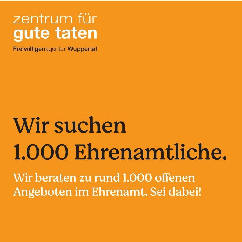 Es gibt echt viel zu tun - Frewillige gesucht für 1000 offene Stellen!  Keine Knete - nur Ehre! 
Mehr Infos hier: zentrumfuergutetaten.de/aktionen/detai…
