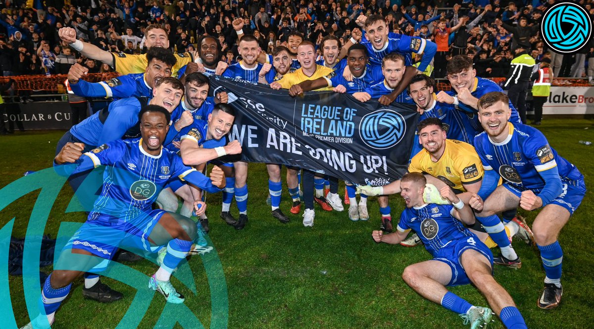 LeagueofIreland's tweet photo. SSE Airtricity Men's Premier Division 🤝 @WaterfordFCie
Congratulations to the Blues 🙌
#LOI | #WATCOR https://t.co/RG8VlBbcEn