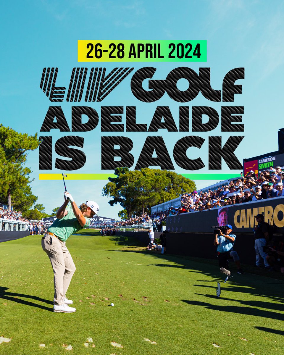PMalinauskasMP's tweet image. LIV Golf Adelaide 2024 dates officially locked in 👇