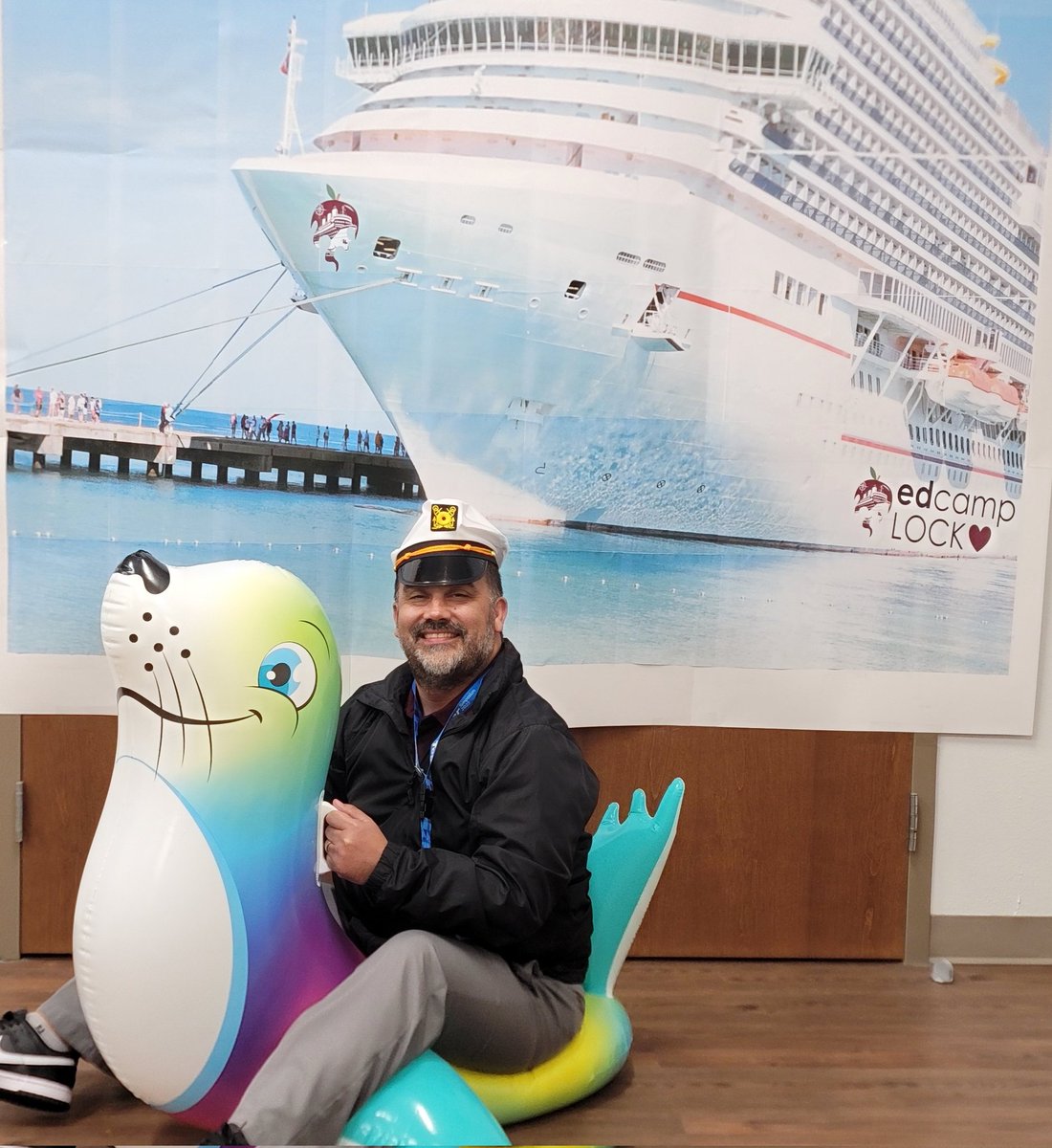 Look <a href="/LetsLionUp/">Ty J. Davidson</a>! He's ready for the sail away party <a href="/EdCampLock/">EdCampLock</a> tomorrow morning! Please come join us! #EdCampLock <a href="/LockhartISD/">Lockhart ISD</a> #ExpeditionExceLLence