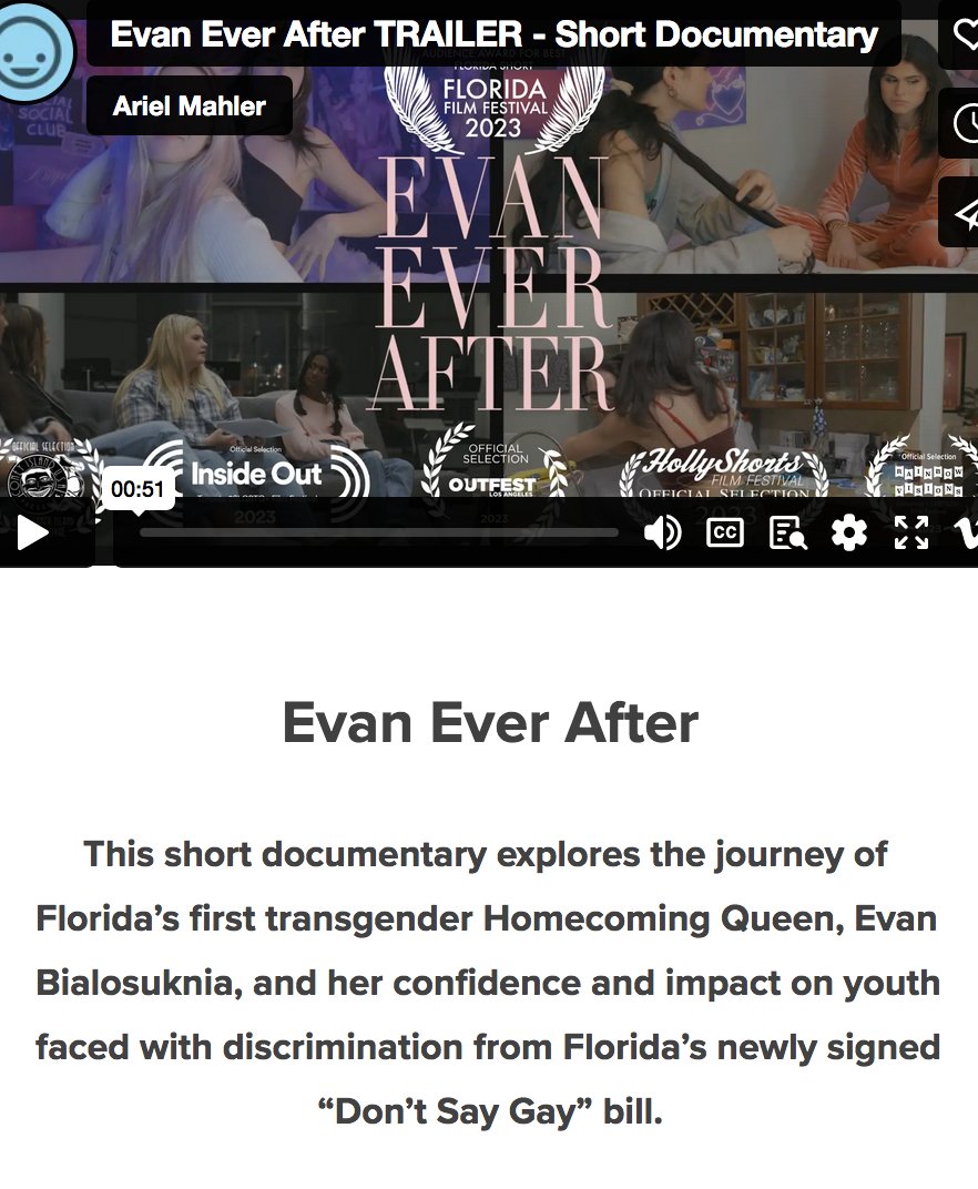 WMoving_S's tweet photo. We interview EVAN EVER AFTER Directors/Producers Ariel Mahler &amp; Radha Mehta 

#queerfilm #transfilm #transonset #transdocumentary #lgbtqia #queerdocumentary #homecomingqueen 

Screens: Seattle Queer Film Festival, Oct 15, 2023

NewFest, Oct 19, 2023

https://t.co/8CmJlr506k https://t.co/Qlpacm6Gkx