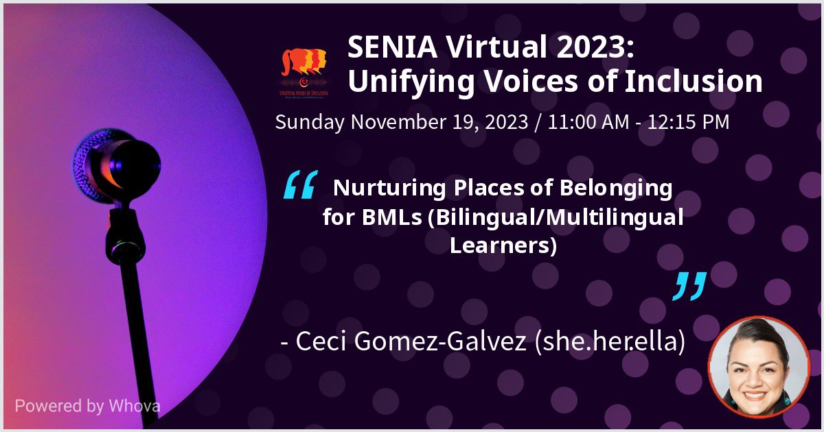Really excited to share @seniaworldwide #SENIA2023 Virtual Conference: Unifying Voices of Inclusion💖#multilingualism #linguisticequity #equitableaccess #MLLs #BMLs