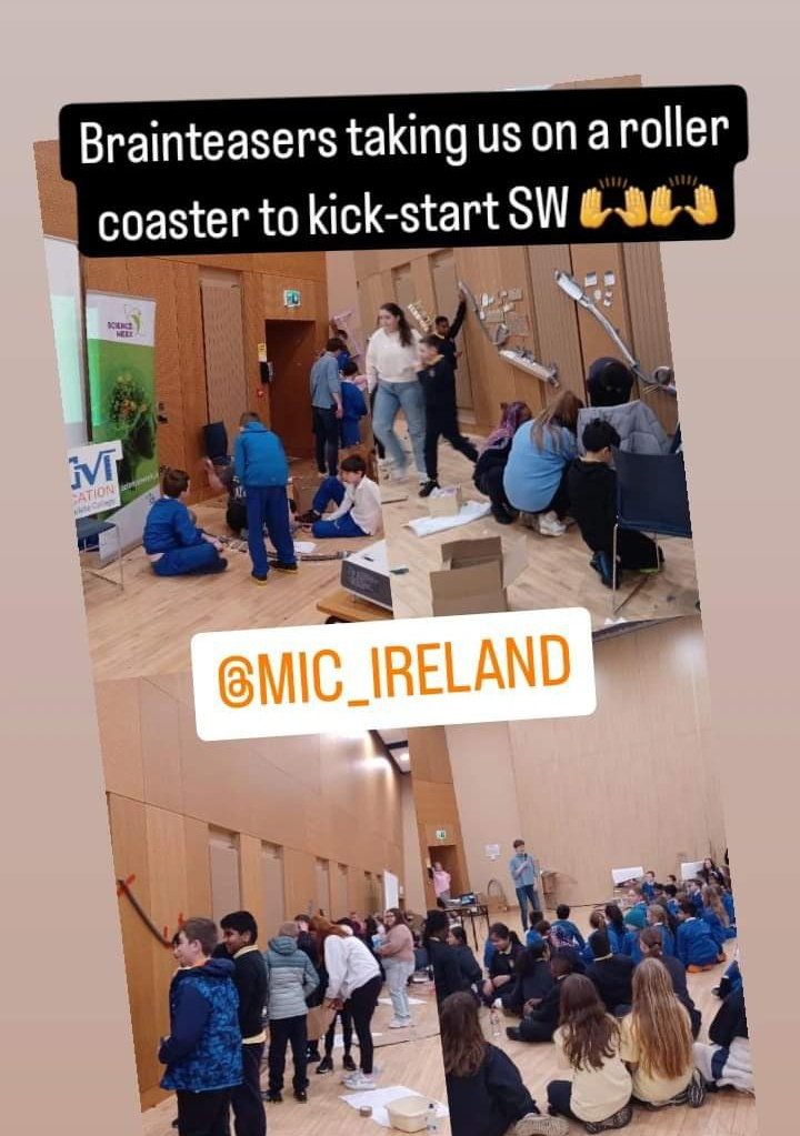 A rolling start to @ScienceWeek in @MICLimerick @MICEducationFac this morning. THANKS to the Maths Ed. Team @STEM_MIC for inspiring over 200 primary school pupils in designing Ireland's next best rollercoasters 🎢