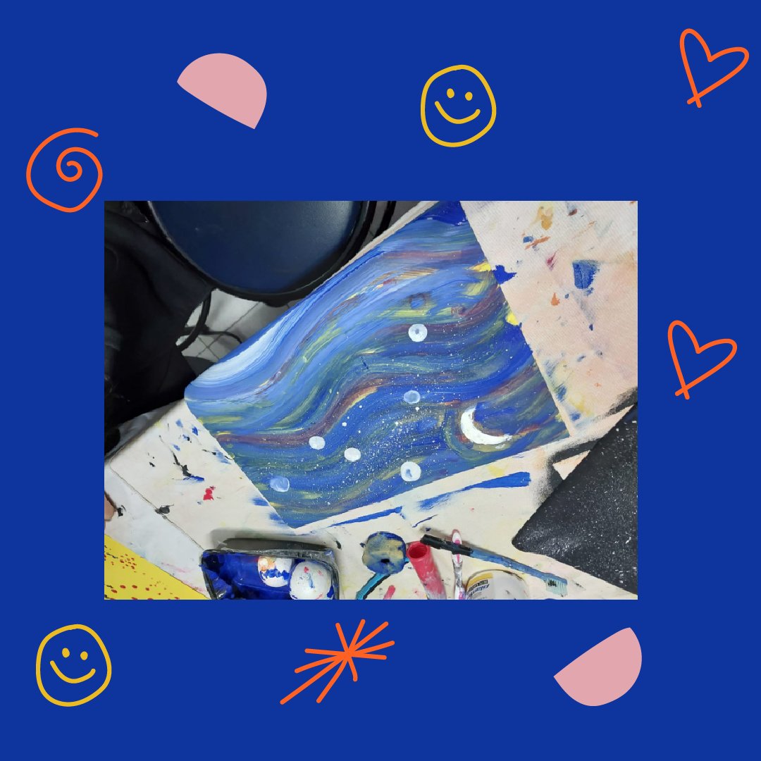 Taller de Arte
Se trabajó la tecnica de sellado de formas y huellas con rodillos.
¡Los/as chicos/as exploraron los nuevos materiales con mucho entusiasmo!!
Siempre innovando.
Siempre creando.

#jugartransdorma
#arte
#creatividad