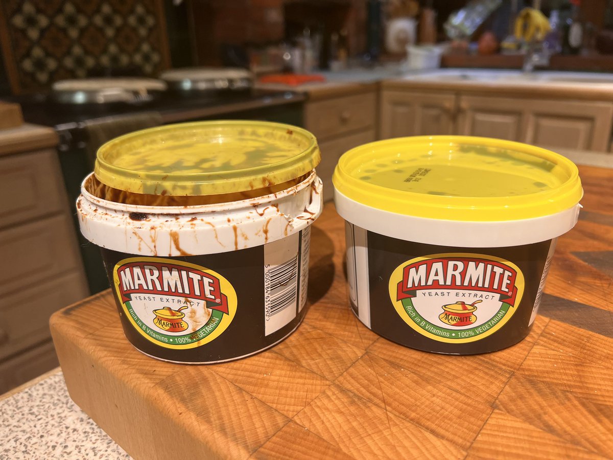 There’s something weirdly satisfying about starting a brand new, pristine, tub of <a href="/marmite/">Marmite</a> 😂