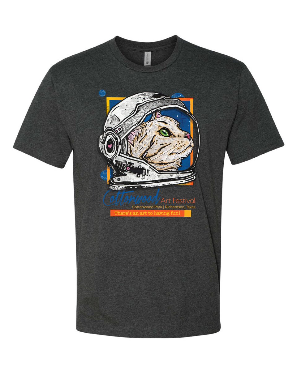 The “Major Tom” t-shirt SOLD OUT at Cottonwood Art Festival, and it was SO POPULAR that we're bringing it back!! This shirt is $25 and, features artwork by Erin Curry, and is available for pre-order now through 11/25!! Orders ship in December. cottonwoodartfestival.com/product/pre-or…