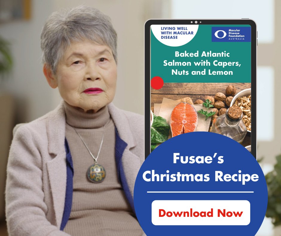 Meet Fusae, a community member who lives with early stage aged-related macular degeneration.

Today we are sharing with you Fusae’s favourite salmon recipe. This is an easy and cost-effective addition to this year’s Christmas menu. We hope you enjoy it.
 
cdn.mdfoundation.com.au/wp-content/upl…