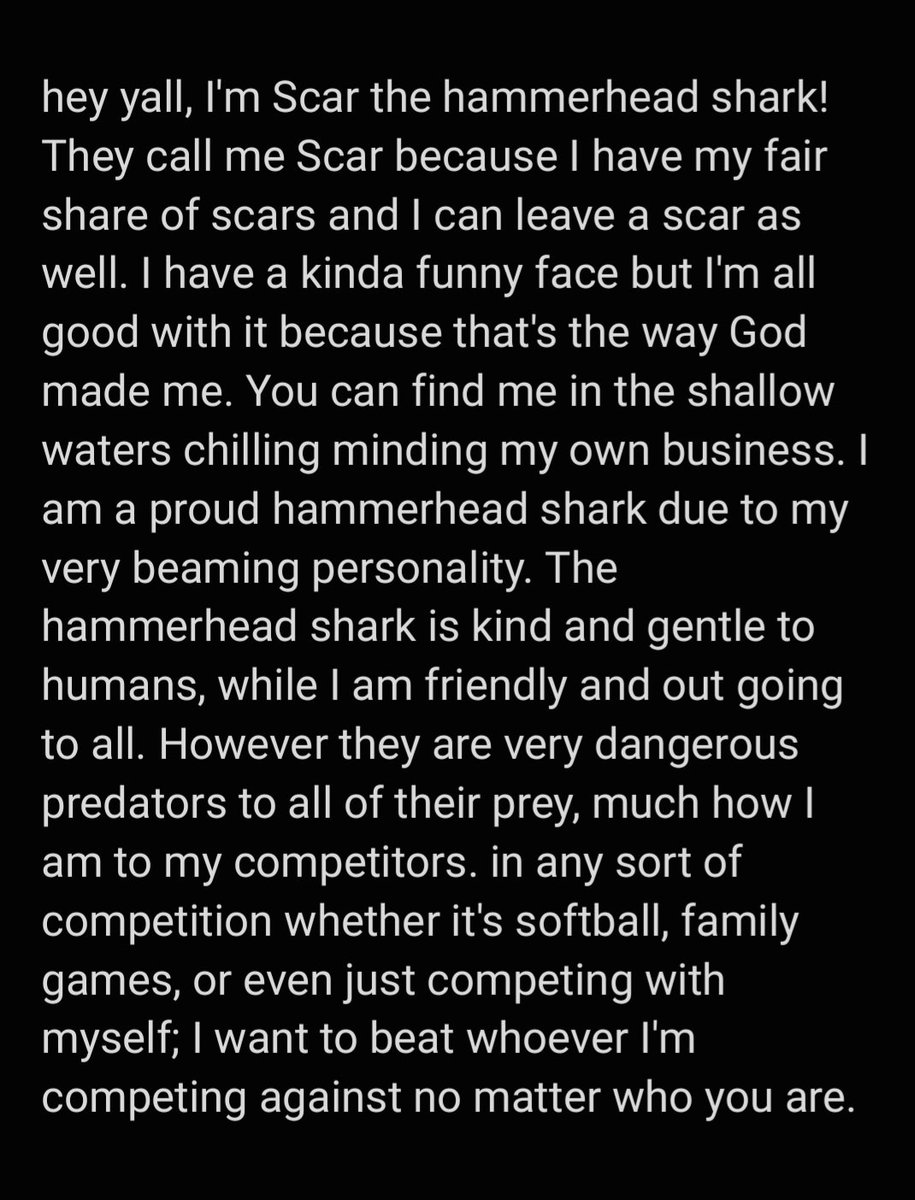 GraceT2024's tweet image. SHARK CHALLENGE 
TASK #1
#sharkchallenge #task1
#Scar #hammerheadshark @AMNTX18u @AMNTX18u_Jeff @coachnikolehigh @CoachHill2314 @JimyeVaughan