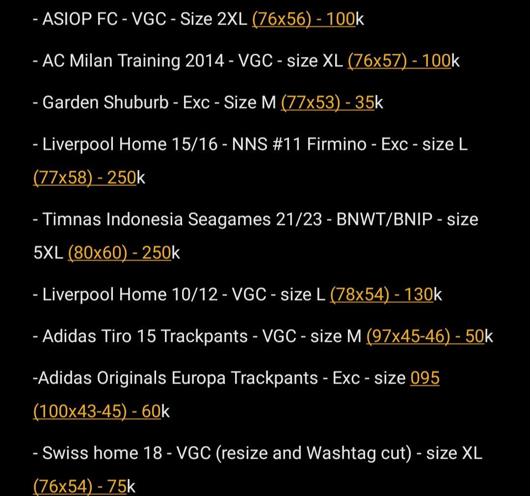 Bismillah ijin berniaga #jersey4sale
WTS
Harga dan kondisi ada di gambar terakhir
Detail dan minat DM Twitter or IG di bio/wasap 087864018291/rekber
tokopedia.link/gugunshop-1
carousell.app.link/qZ5FaWB13Db
shopee.co.id/gun79789
<a href="/Jerseyforum/">The OG Indonesian Blokecore</a> <a href="/jerseysneil/">#lelangsneil</a> 
Thanks🙏