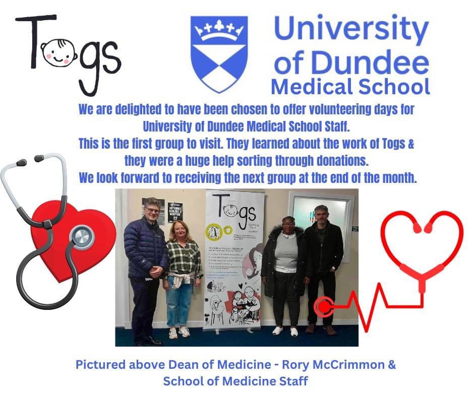 TogsDundee's tweet photo. @UoDMedicine Thanks so much for your support https://t.co/a1u9PS4oAn