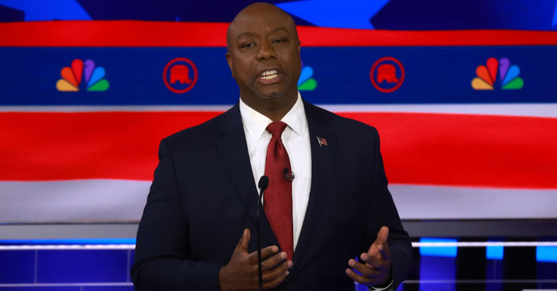 TeamTimScott's tweet photo. .@realDailyWire: @votetimscott schools NBC News' Lester Holt over fact check on plan to lower prices

More ⬇️