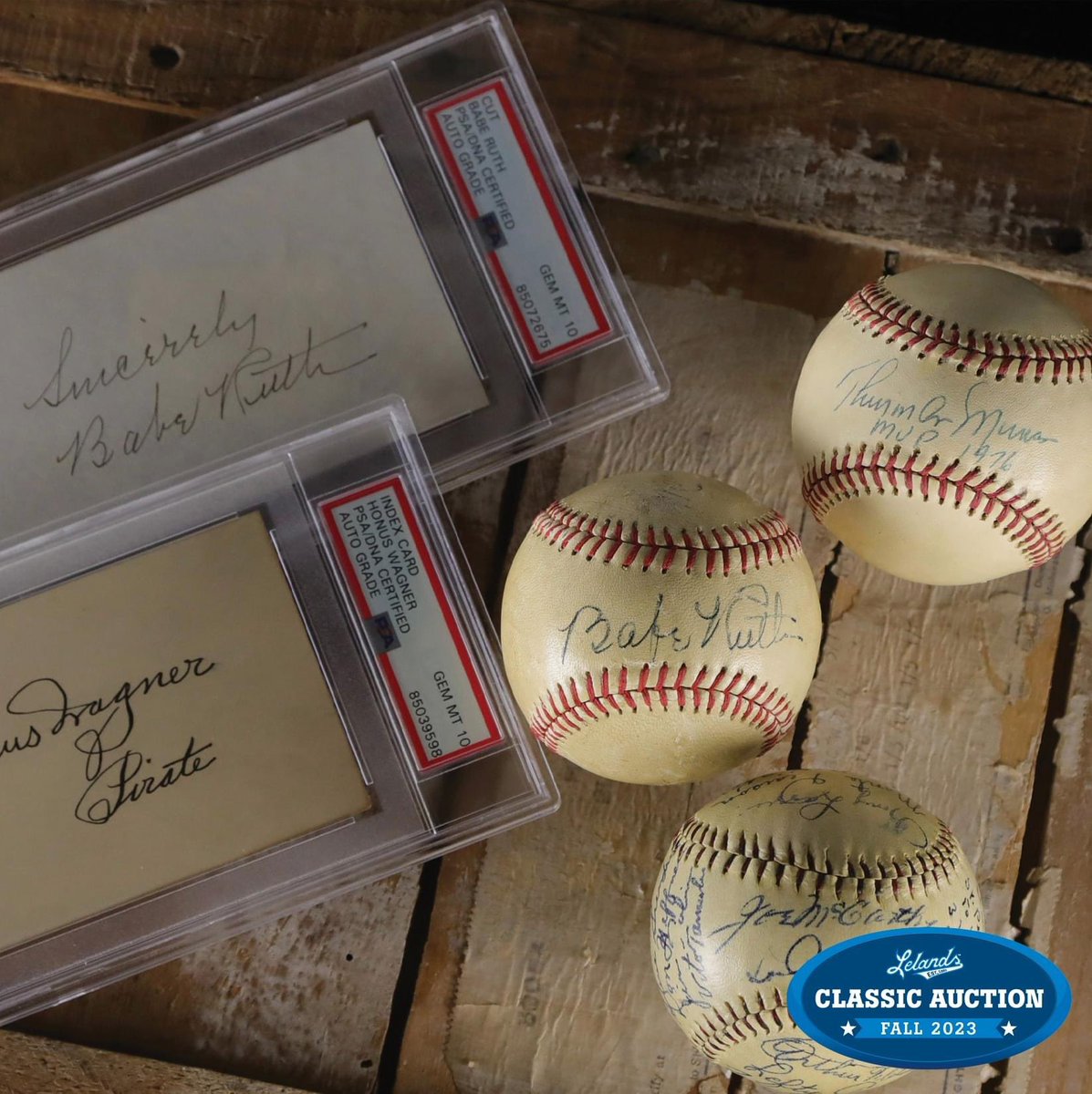 Legendary Signatures up for Grabs! Discover a treasure trove of history, with lots featuring legendary figures like the Yankees, Ruth, Wagner, and Munson, now available for bidding in the Lelands Fall Classic Auction. lelands.com The Classic Ends Nov 18 at 10 PM ET