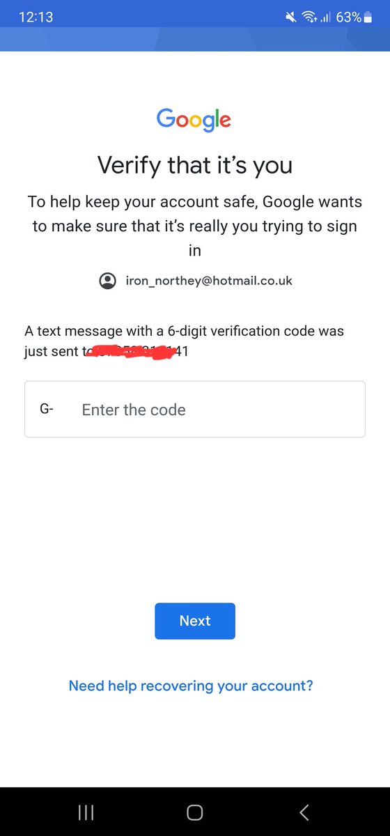 IronNorthey's tweet photo. I can even prove the mobile number it should go to, but physically do not have access to it anymore to get the code. https://t.co/T4rYc4SPAG