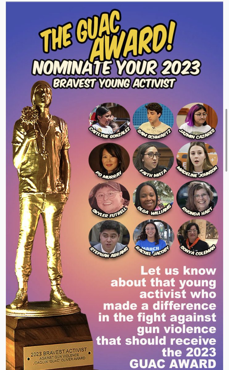The Guac Award! Nominate your 2023 Bravest Young Activist! changetheref.org/2023-guac-awar…
