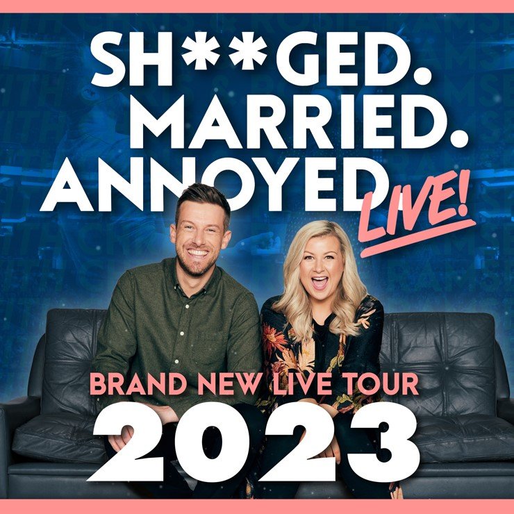 Rosie & Chris Ramsey (@4pmWineTimeBaby) are back on the road with their podcast 'SH**GED. MARRIED. ANNOYED' #TheGNShow