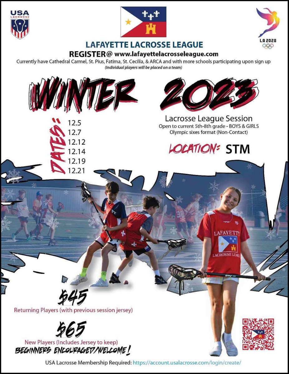 Keith Schneider (@realcoachkeith) on Twitter photo Our 7th season of the Lafayette Lacrosse League is open for registration! Perfect gateway for kids to learn the fastest game on two feet! Sign up now! <a href="/LafayetteLacro1/">Lafayette Lacrosse League</a> <a href="/LHSLL/">LHSLL</a> <a href="/AcadianaLax/">Acadiana Lacrosse</a> <a href="/USA_Lacrosse/">USA Lacrosse</a> <a href="/LSALacrosse/">Lone Star Alliance</a> <a href="/stmcougarlax/">STM Cougar Lacrosse</a> Our 7th season of the Lafayette Lacrosse League is open for registration! Perfect gateway for kids to learn the fastest game on two feet! Sign up now! <a href="/LafayetteLacro1/">Lafayette Lacrosse League</a> <a href="/LHSLL/">LHSLL</a> <a href="/AcadianaLax/">Acadiana Lacrosse</a> <a href="/USA_Lacrosse/">USA Lacrosse</a> <a href="/LSALacrosse/">Lone Star Alliance</a> <a href="/stmcougarlax/">STM Cougar Lacrosse</a>