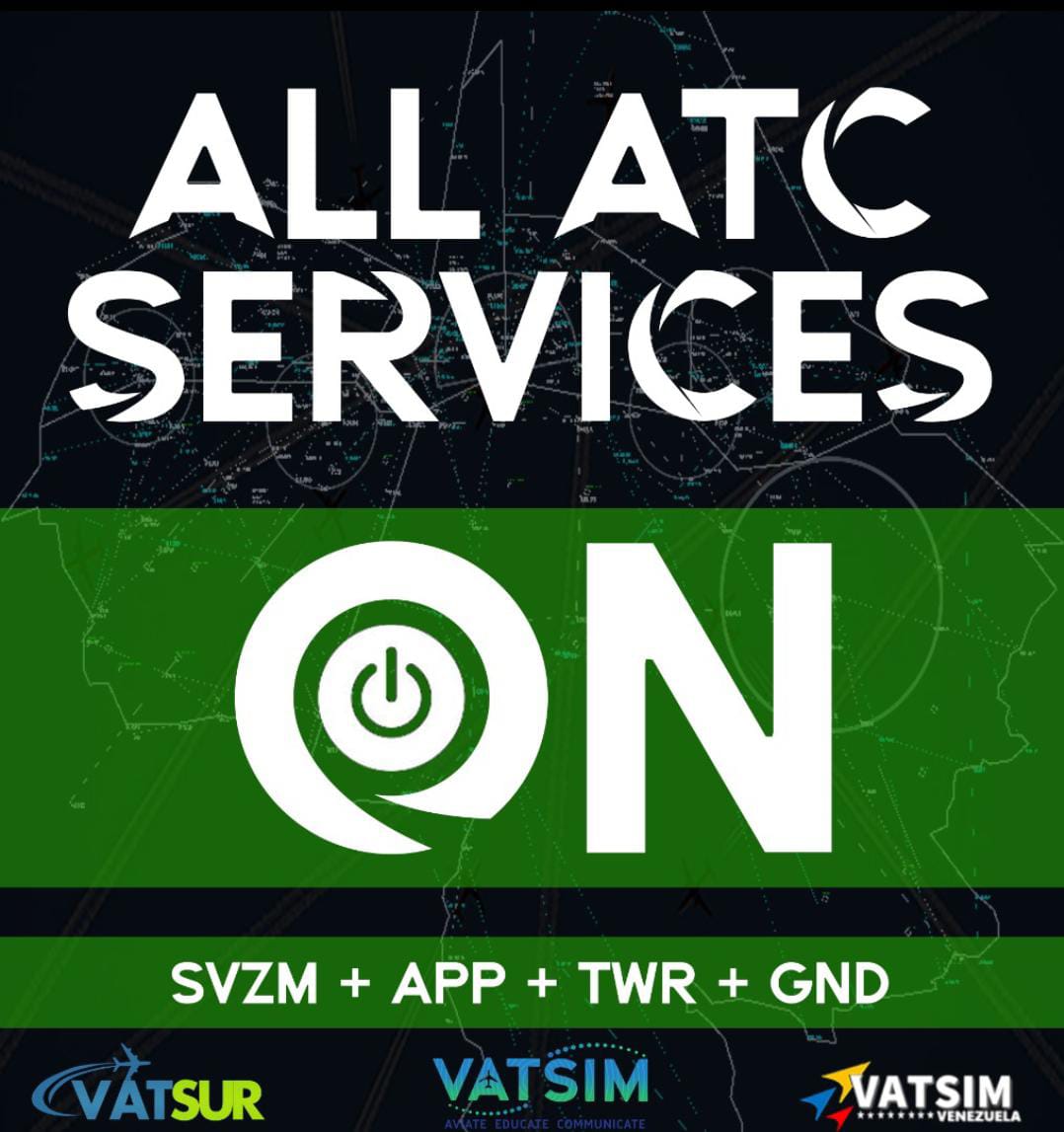 ALL ATC SERVICES IN SVZM and SVMI ON #vatsim #vatsimve #vatsur 🇻🇪