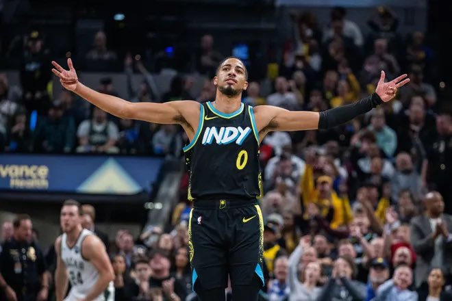 Most double-doubles by a point guard in the first eight games of their season:

Magic Johnson (1983-84) = 8
Tyrese Haliburton (2023-24) = 7

With the Pacers hot 6-3 start, plus leading the No. 1 offense, Haliburton certainly qualifies as an early sleeper MVP candidate to monitor.