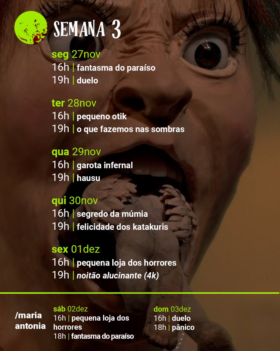 cinusp's tweet photo. Confira a nova mostra Morrendo de Rir no perfil!
📎 Para saber mais sobre a programação, filmes e debates, acesse o link na BIO.
📍CINUSP - R. do Anfiteatro, 109 - Butantã, São Paulo
#cinusp #filme #cinemagratuito #cultura #cidadeuniversitaria #morrendoderir #terrir https://t.co/aICwFlWNn5