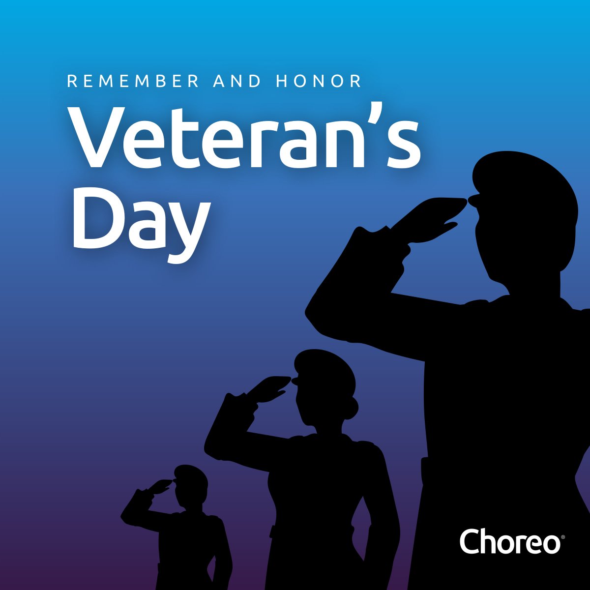 ChoreoAdvisors's tweet photo. Today, on Veterans Day, we honor the brave men and women who have served our country. They have sacrificed so much to protect our freedom and our way of life. 
  
 We honor you and thank you for your service. 
  
 #NeverForget  #Veterans https://t.co/94MX9FRaoa