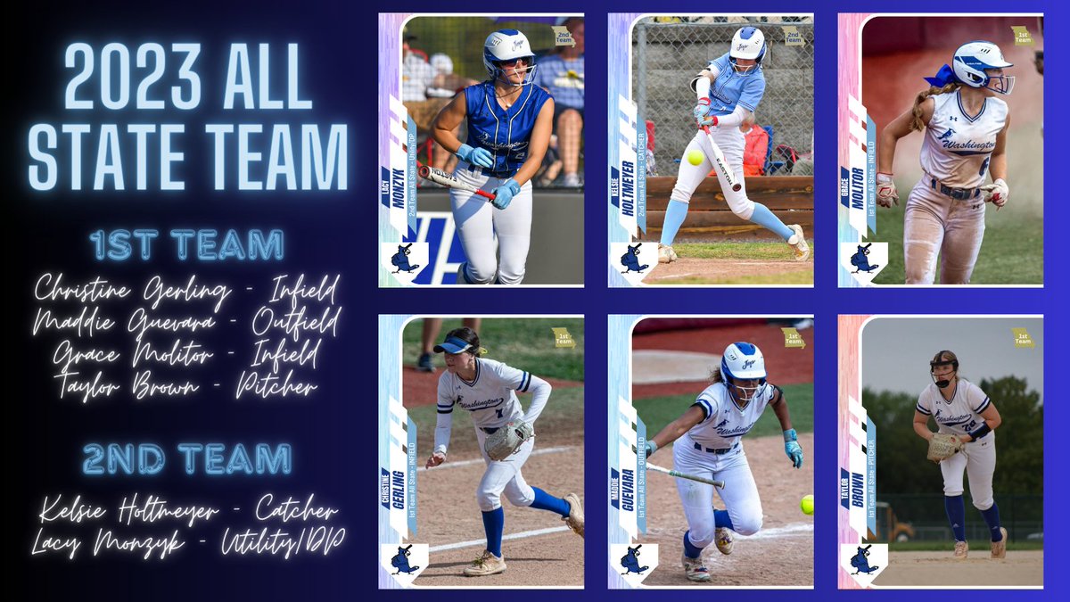 Proud to announce that SIX of our softball players have made the All-State Team! 👏👏👏💪