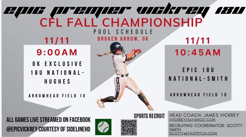 Last Fall Tournament!! <a href="/MSSUSoftball/">MSSU Softball</a> <a href="/OCeaglesSB/">OC Softball</a> <a href="/EOSC_Softball/">Eastern OK Softball</a> <a href="/NOCEnidSB/">NOC Jets Softball</a> <a href="/NOCTonkSB/">NOC Tonk Softball</a> <a href="/SCCougsSoftball/">St. Charles CC Softball</a> <a href="/epicvickrey/">Epic Premier - Vickrey</a>