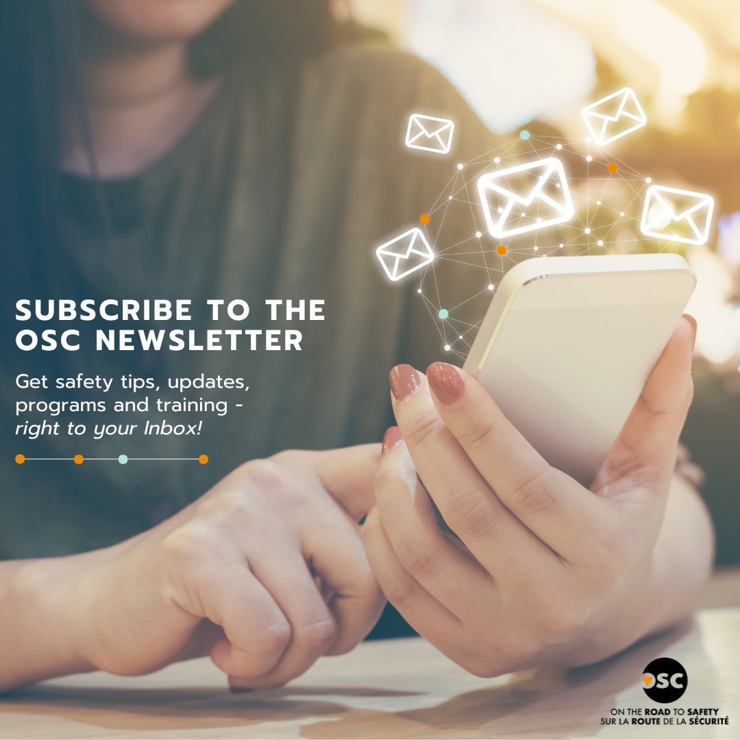 SafetyOttawa's tweet photo. Subscribe to the OSC Newsletter! Stay up-to-date on everything Ottawa Safety Council. Get road safety tips, updates, and program and training information delivered right to your Inbox!

Visit https://t.co/Hb16998pTj
 
#osccommunity #newsletter #inthenews #roadsafety https://t.co/kVB1nzIpaN