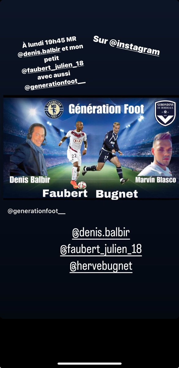 Retrouver moi lundi sur Instagram avec <a href="/balbir_denis/">Denis Balbir</a> et julien faubert