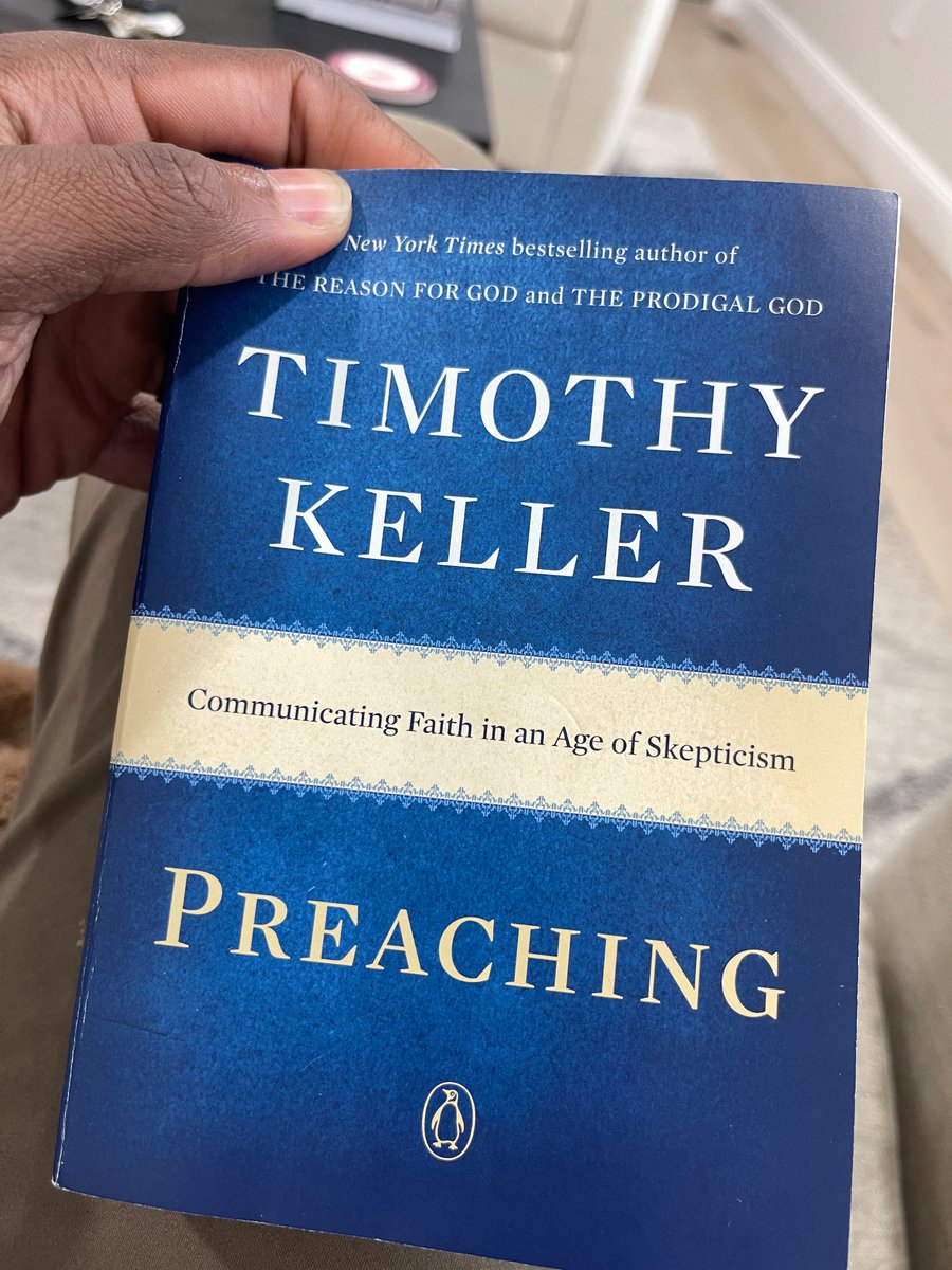 This is the first book I have read from @timkellernyc. Incredible insight on the balanced approach of not preaching Christ without preaching the text and how to avoid preaching the text without preaching Christ. This is 🔥.