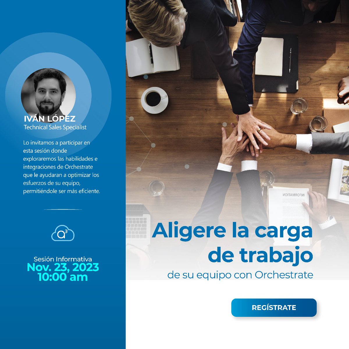 sistemas_a3's tweet photo. Aligere la carga de trabajo de su equipo con Orchestrate. Únase a nuestro webinar y descubra cómo nuestra tecnología revolucionaria simplifica tareas complejas. Regístrese ahora https://t.co/hZRj9fEguJ
#Orchestrate #ProductividadEmpresarial #akubica #sistemasakubica 🚀 https://t.co/XEaZu5fAmK
