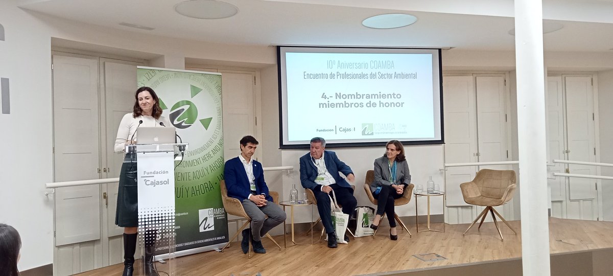 Es un placer para COAMBA nombrar a Montserrat Zamorano y a José Luis Rosúa Campos como Miembros de Honor de COAMBA, por su implicación y reconocida trayectoria en pro de las #CienciasAmbientales ¡Muchas gracias! #SomosCOAMBA #10Aniversario
