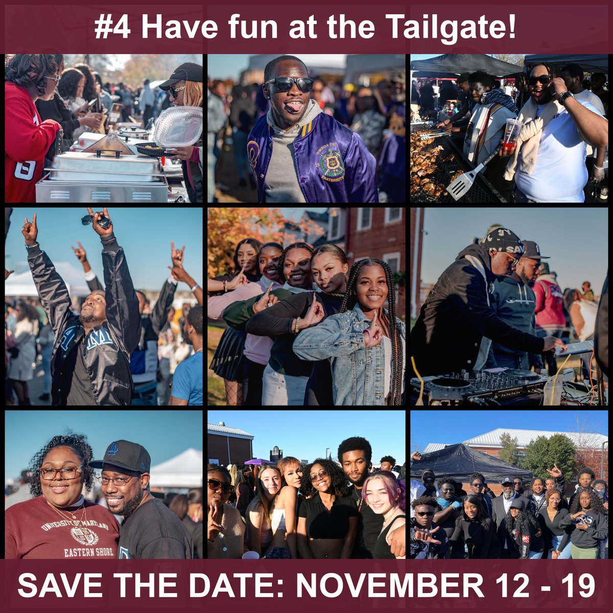 It’s almost time for the Tailgate! Come outside and catch that legendary Hawk Pride. wwwcp.umes.edu/homecoming 🦅 #UMESHC2023