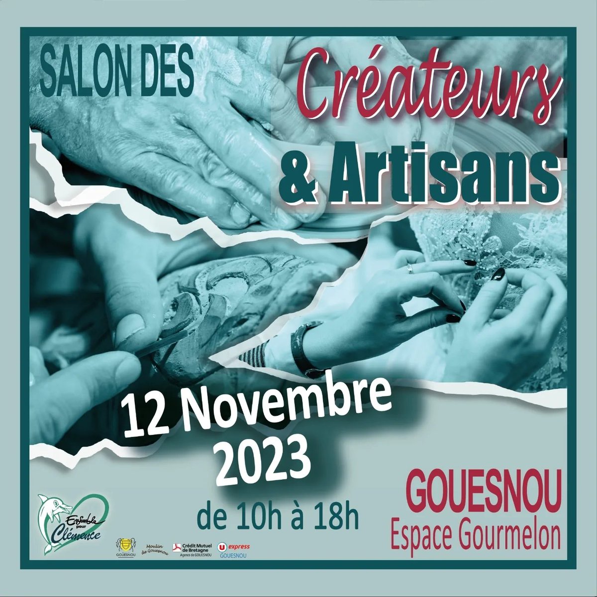 #Association Ensemble pour Clémence venant en aide aux enfants #handicapés organise le 12 novembre son salon des #Créateurs &amp; Artisans à #Gouesnou #Brest #finistere . Venez découvrir des produits originaux à glisser sous le sapin pr la bonne cause.
➡️facebook.com/ensemblepourcl…