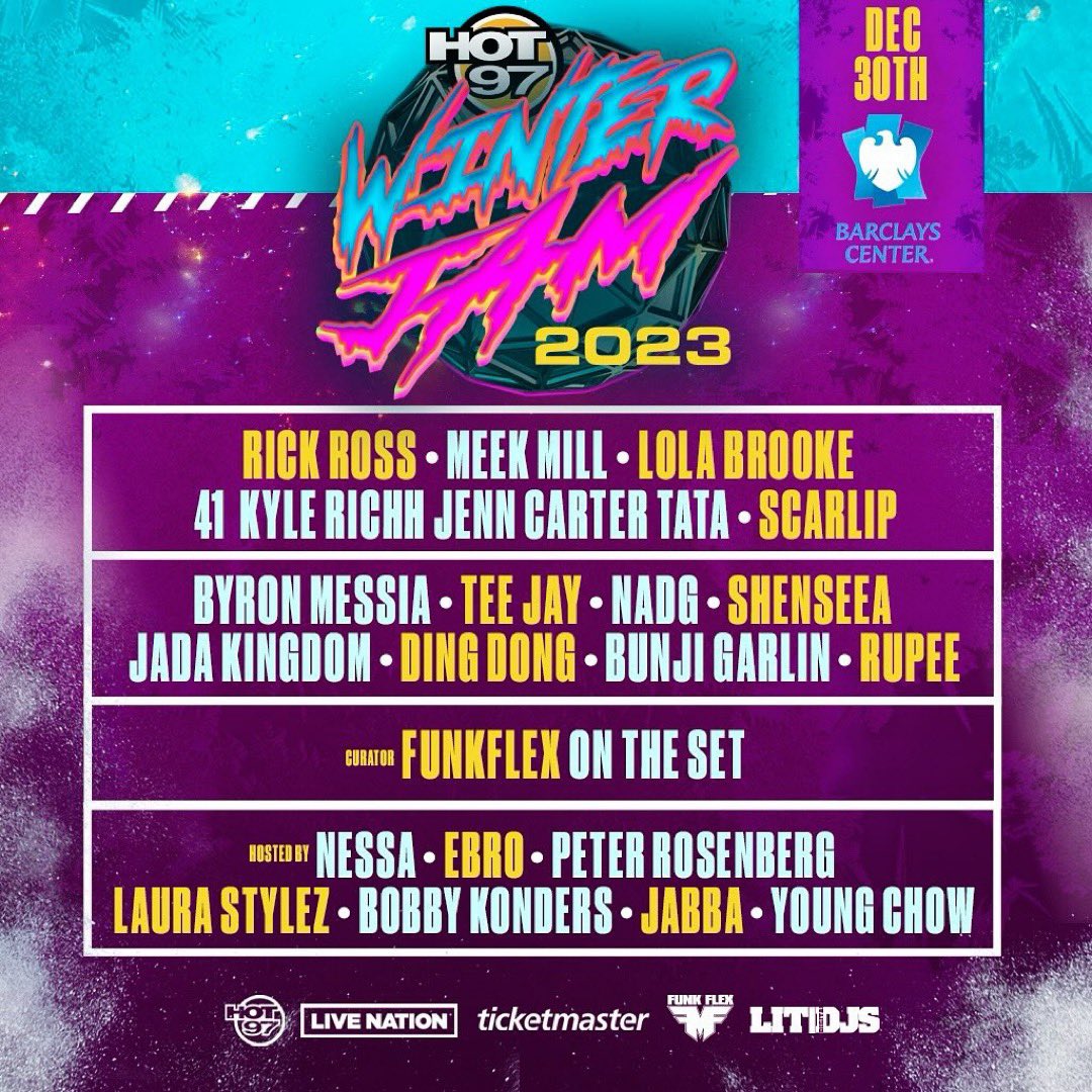 #Repost @hot97 #HOT97 Presents Winter Jam 2023 ❄️ 12/30 at the @BarclaysCenter

Performances By: @RichForever, <a href="/MeekMill/">MeekMill</a>, @lola.brooke &amp; MORE!! 🎵

🎟️ Tickets Go On Sale Friday, Nov. 10 at Ticketmaster.

@winterjamglobal <a href="/funkflex/">Funk Flex !!!!!</a>