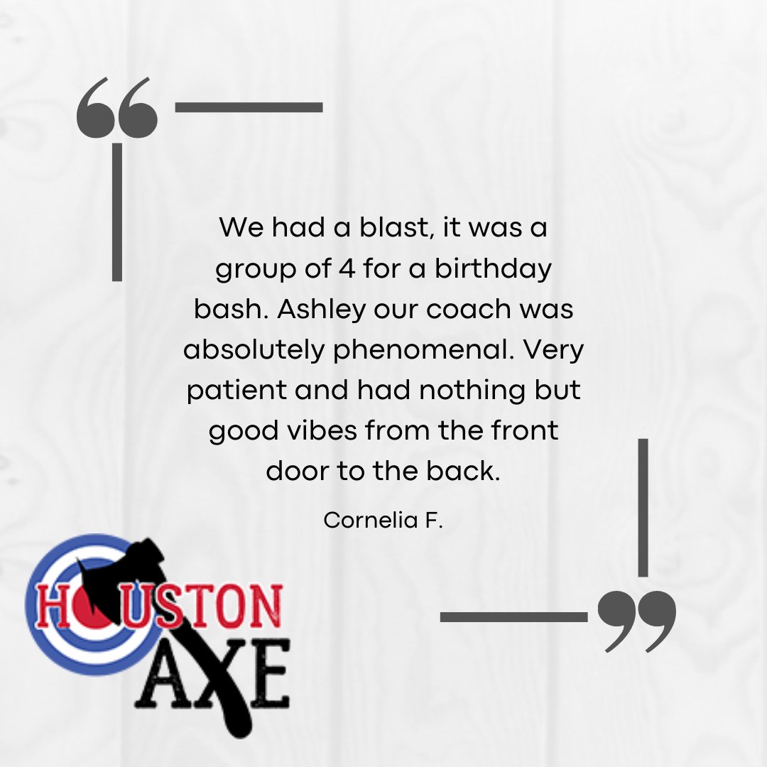 HThrowing's tweet photo. Need birthday plans? Reserve a spot with us today for an axe-cellent time with remarkable memories!
#houstonaxethrowing #axethrowing #knifethrowing #splatterpaint #datenight #birthday #thingstodoinhouston https://t.co/hfe7leknzI https://t.co/nfxkgtA6in