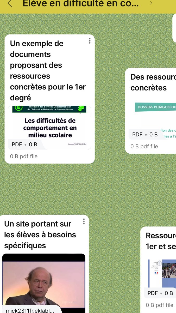 Comportement difficile
Pénible
Gênant 
Agité
Perturbateur …

Vous avez tenté des solutions, mais vous ne savez plus quoi faire …

Ce padlet regorge de ressources pour comprendre, observer et agir ⭐️

 👉 padlet.com/olivia_dulud/e…