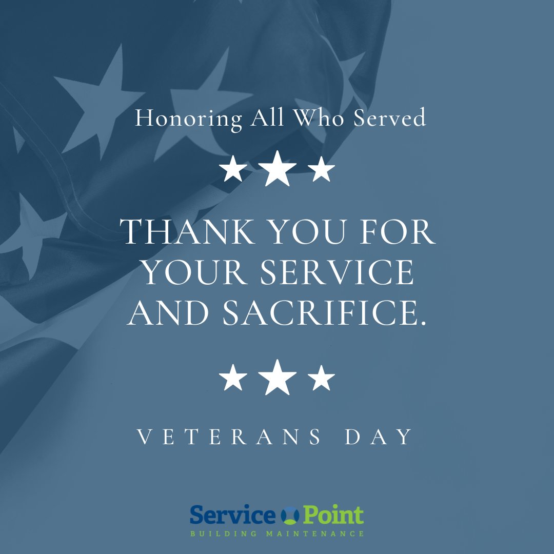 _ServicePoint_'s tweet image. ServicePoint thanks all of the Veteran’s who have served our country at home and abroad! Thank you for our freedom!