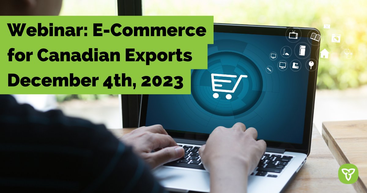Register for the free E-Commerce for Canadian Exports webinar on Monday, December 4that 10 am EST. <a href="/TCS_SDC/">Trade Commissioner Service</a> from Washington DC will be presenting valuable US market insights for e-commerce export success! …-canadian-exports.omafrabdb-events.ca
#openforbusiness #foodandbeverage
#ExportON