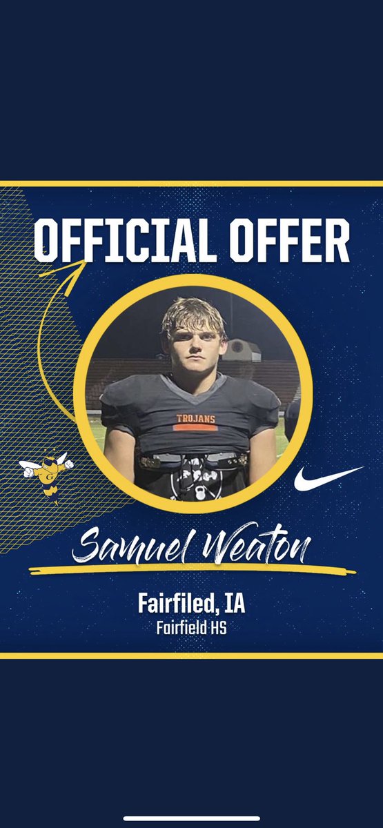 SamuelWeaton's tweet photo. #AGTG Graceland Offered! @JameslewisCoach https://t.co/0VXDAwls9Z