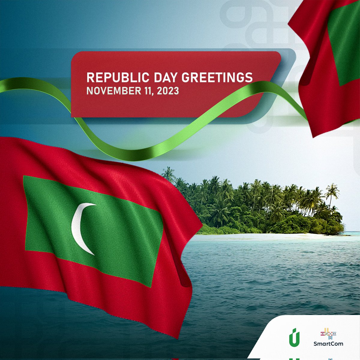 SmartCommv's tweet image. Greetings on the occasion of the Republic Day of Maldives 🇲🇻 
-
#SmartCom #UrbancoMv #urbanco #withurbanco