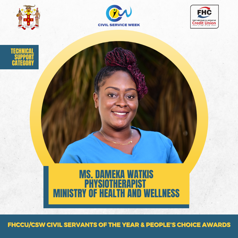 MOFJamaica's tweet photo. Meet the finalist in the Technical Support Category for the FHCCU/CSW Civil Servants of the Year Award 2023.
Vote for your favorite Civil Servant for the People's Choice Award.
https://t.co/2Gv6uARYe7
#CivilServiceWeek
#MOFPSJamaica https://t.co/D2AvsOLvrl