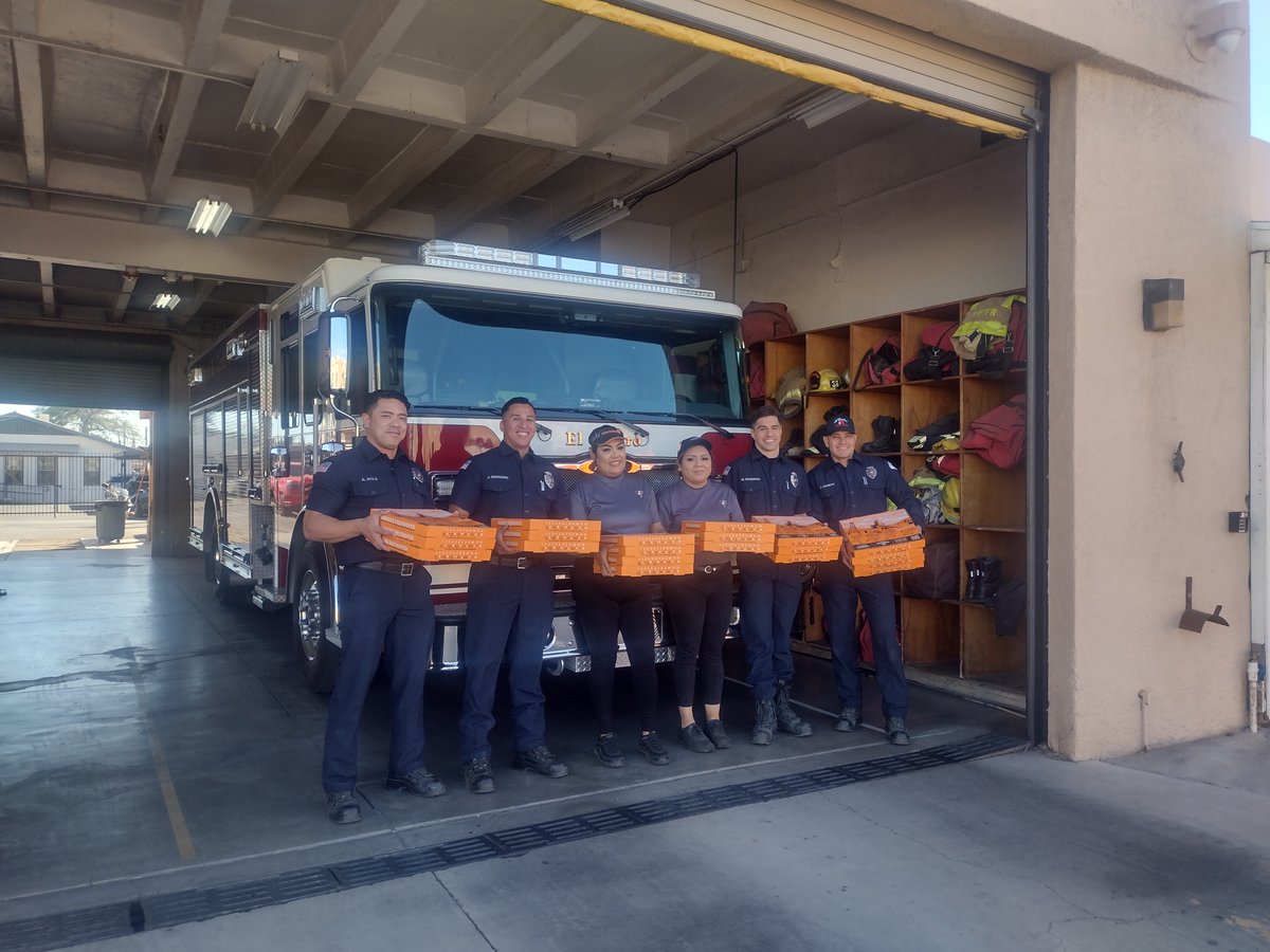Shoutout to our #ElCentro #CA heroes! 🚒We want to express our deepest gratitude to the brave firefighters who selflessly put their lives on the line to keep our community safe. Your dedication and courage do not go unnoticed. 🙌🍕 Thank you for being the real MVPs! 👨‍🚒👩‍🚒