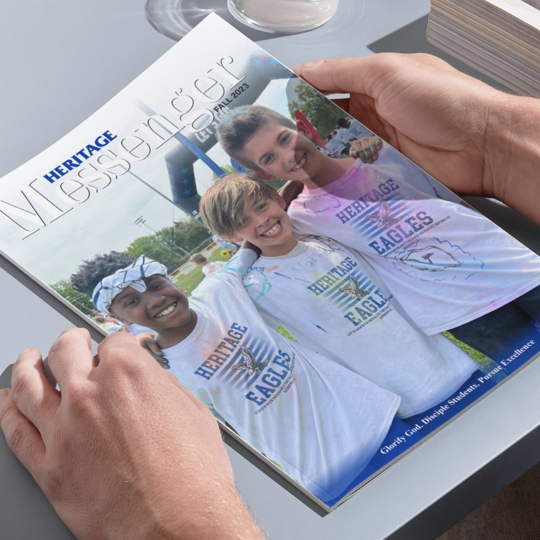 The Fall 2023 issue of the Messenger Magazine is here! Head over to heritagechristian.net/messenger for our digital version to read about what's been happening at HCS!