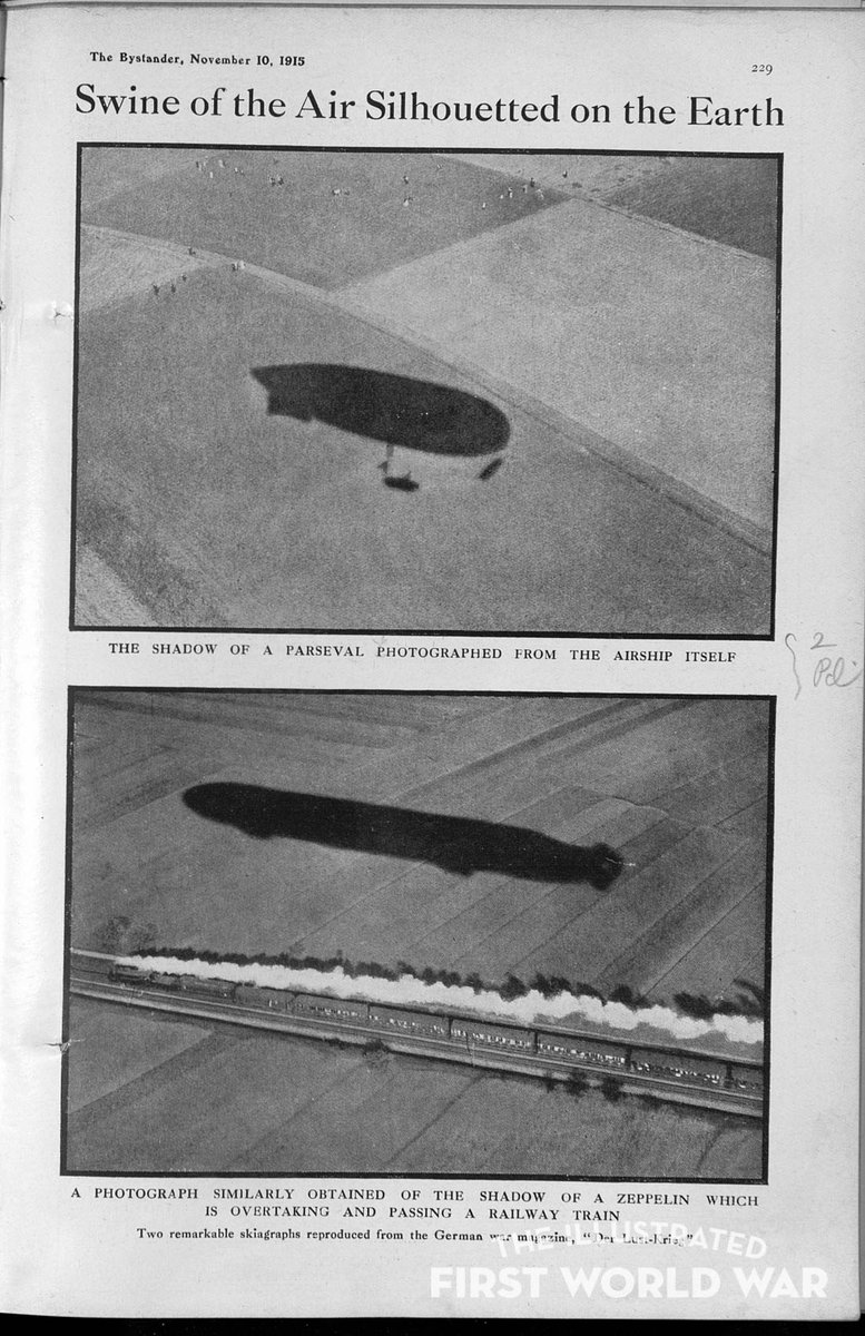 Nov 10 1915 #OTD Bystander magazine publishes this photos of what it calls the Swine of the Air Silhouetted on the Earth illustratedfirstworldwar.com/item/swine-of-…