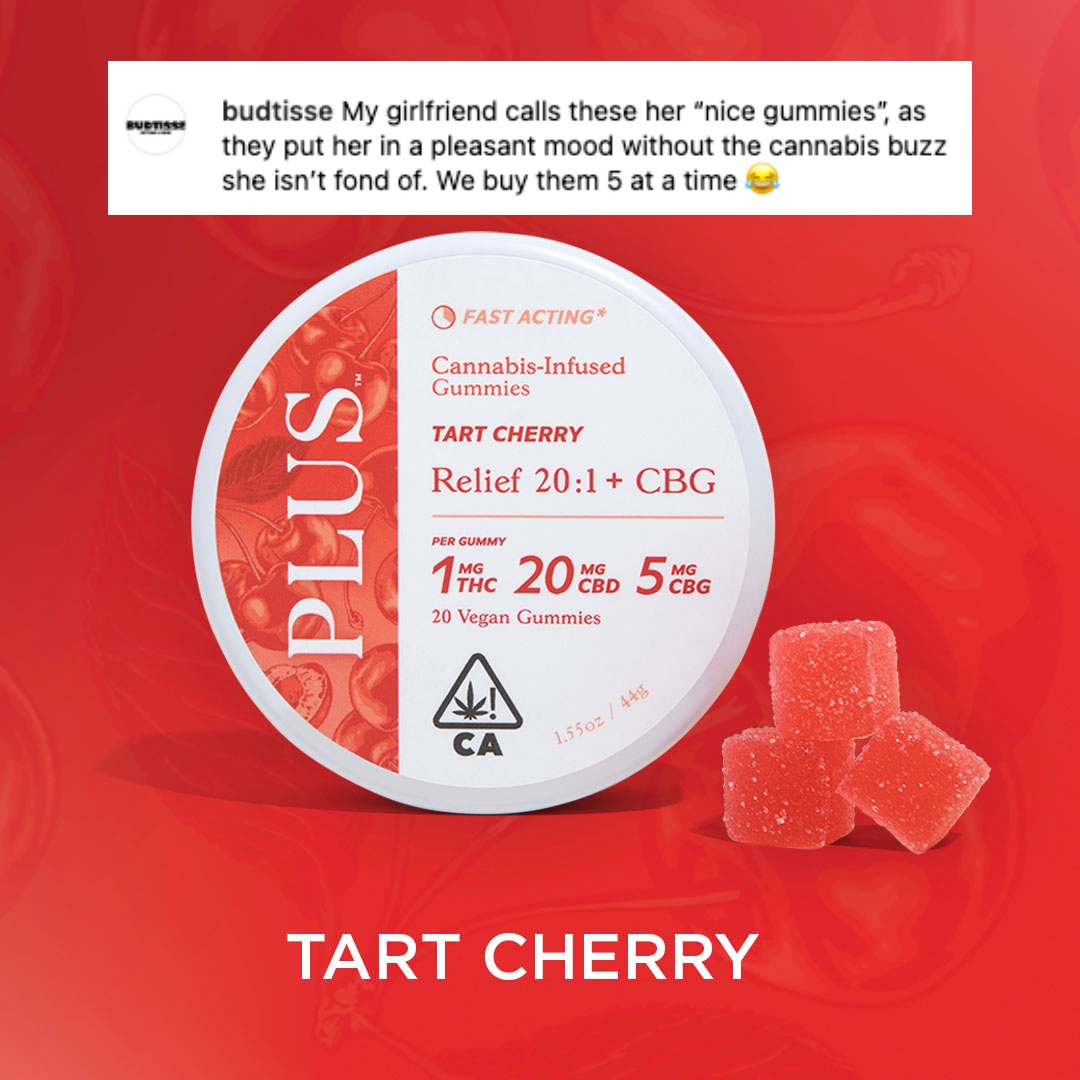 Enter a state of calm with Tart Cherry Relief aka 'nice gummies' 😄 plusproducts.com