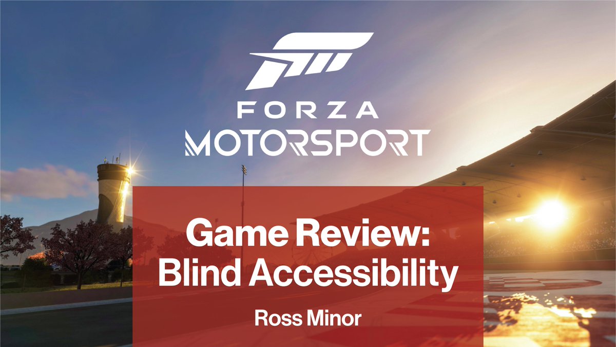 It’s Forza Friday and my blind accessibility review is finally live! More info in next tweet.

youtu.be/BNoug_IxwqM

#Blind #ForzaMotorsport  #accessibility  #AltText #GameDev #A11y