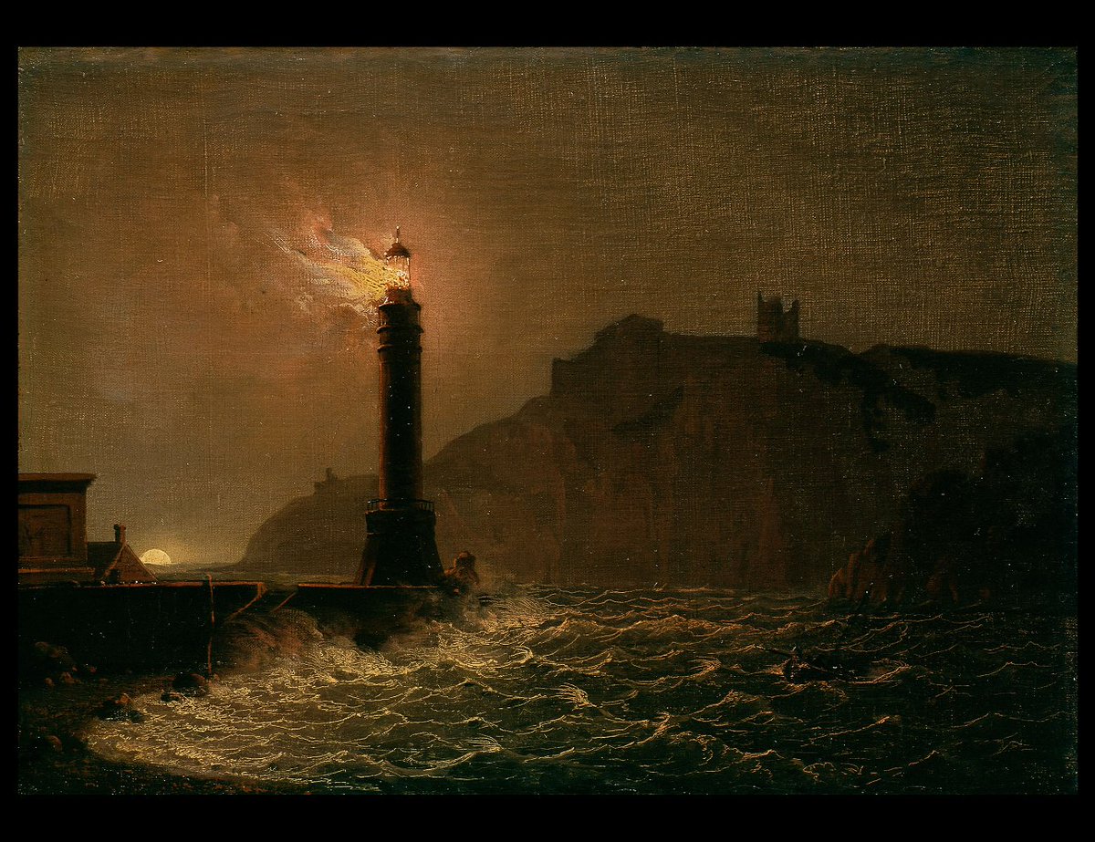 ClockworkCosmos's tweet photo. "A Lighthouse on Fire at Night" - Joseph Wright of Derby (1734-1797)
#JosephWright https://t.co/cBPI54BKdW
