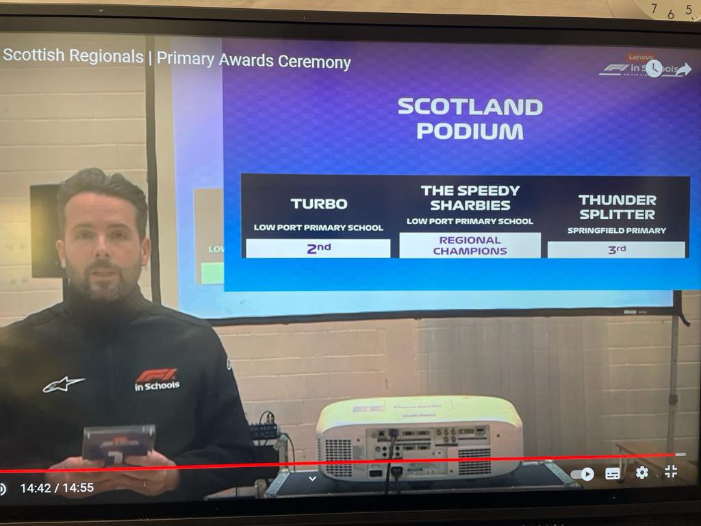 So very proud of our incredible P7 teams and their achievements at the Formula 1 in Schools Scottish Regional. As well as 1st and 2nd place, we also received other awards and nominations 👏🏻 🏆 🖤💛🖤🏎️ #STEMeducation #collaboration #creativity